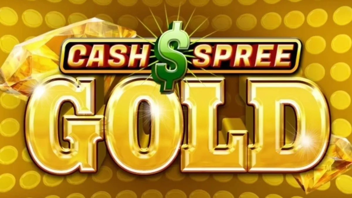 Tampilan visual slot Cash Spree Gold dengan nuansa emas dan kemewahan kasino